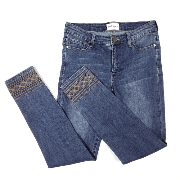 Peck & Peck Denim - Peck & Peck Skinny Embroidered Jeans